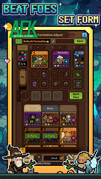 Trực tiếp chỉ huy tổ đội anh hùng chiến đấu trong game chiến thuật Pixel Legend: Hero City