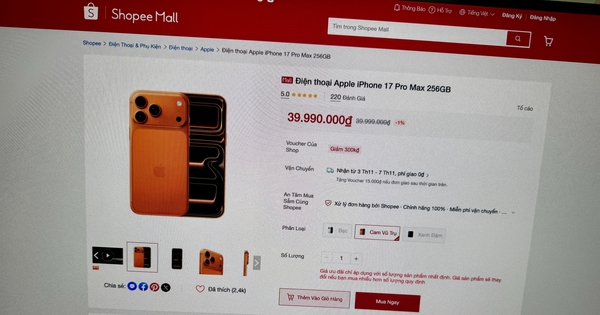 Apple thu hơn 2.500 tỷ đồng trên sàn TMĐT trong quý III/2025