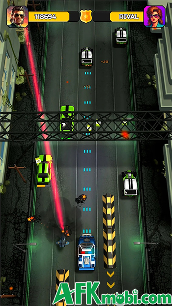 Cop Clash game arcade bắn ruồi đưa bạn điều khiển một chiếc xe cảnh sát