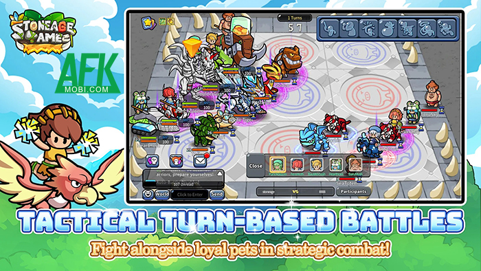 Stoneage Tame game chiến thuật đấu thú với chủ đề thế giới thời tiền sử