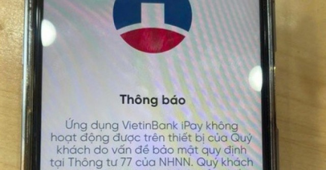 Nhiều người tá hóa vì bất ngờ bị khóa ứng dụng ngân hàng