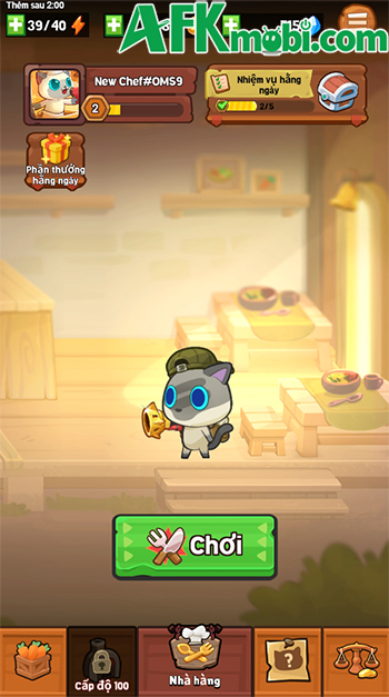 Bảo vệ nồi súp trước các đợt kẻ thù là bọn chuột trong game Cat Cook: Defense
