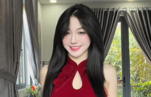 Diện váy đỏ đón Tết, Trần Hà Linh lại viral với màn vũ đạo 