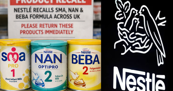 Nestle thu hồi hàng loạt sản phẩm sữa công thức trẻ em SMA, BEBA và NAN tại một số quốc gia châu Âu do có khả năng nhiễm độc tố