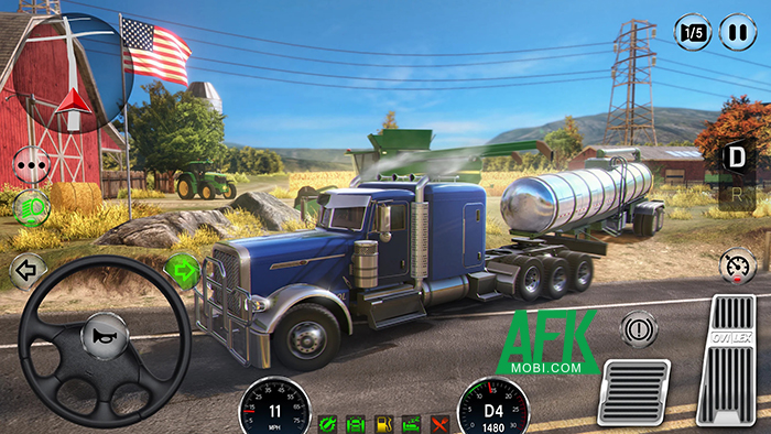 Lái xe tải rong ruổi khắp nước Mỹ trong game mô phỏng Truck Simulator Drive USA: EVO