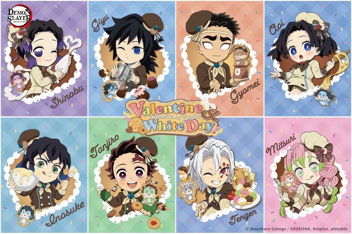 Demon Slayer tung minh họa Valentine và White Day 2026 chính thức từ ufotable