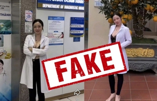 Bệnh viện Đa khoa Hà Thành lên tiếng về clip cô gái khoác blouse trắng ngoài trang phục hở hang, phản cảm