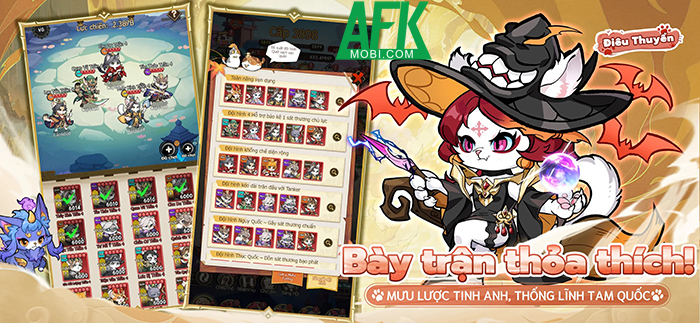 Miêu Đế Tam Quốc game thẻ tướng idle chủ đề Tam Quốc kết hợp mèo cập bến Việt Nam