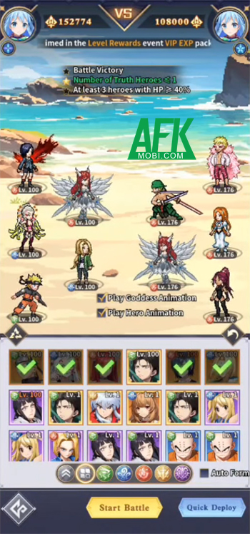 Pixel Đại Chiến game đấu tướng rảnh tay lấy chủ đề đa vũ trụ Anime cập bến Việt Nam