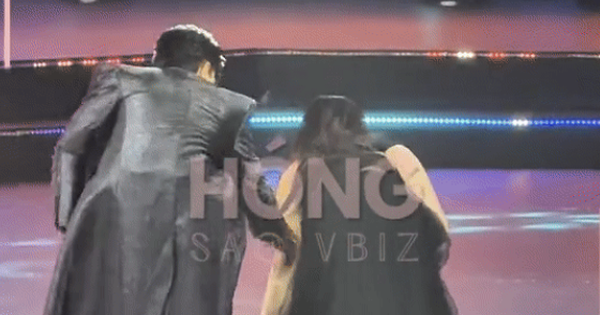 Clip HOT: Hoa hậu Vbiz té ngã trên sân khấu trao giải nhưng người ngại lại là Steven Nguyễn