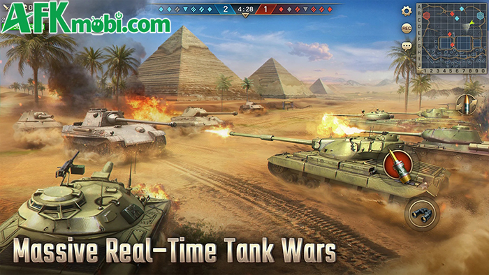 Điều khiển những mẫu xe tăng Thế chiến II chiến đấu trong game Tank Front: 15v15 Warfare