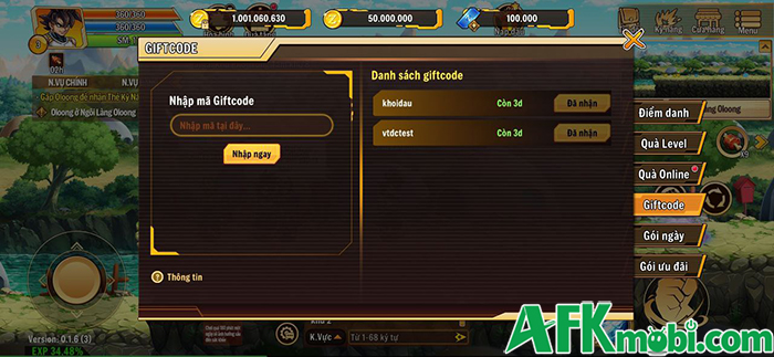 Tổng hợp gift code game Vũ Trụ Đại Chiến mới nhất trong tháng