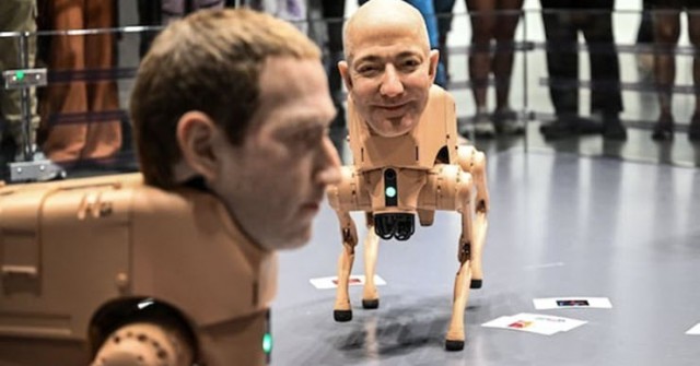 Chó robot mang khuôn mặt Elon Musk và Mark Zuckerberg 
