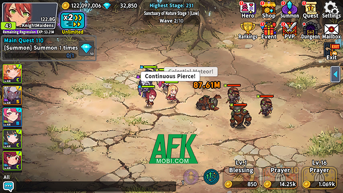 Giải cứu thế giới cùng các thiếu nữ hiệp sĩ trong game Knight Maidens: Idle RPG