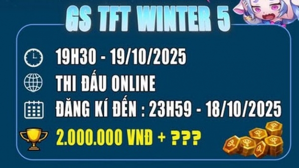 Công bố giải đấu ĐTCL GS TFT Winter 5 - Tổng giải thưởng lên đến 2.000.000VNĐ!