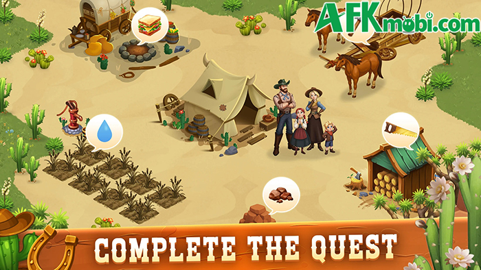 Xây dựng trang trại giữa miền Viễn Tây hoang dã tại game Westward Farm: Family Escape