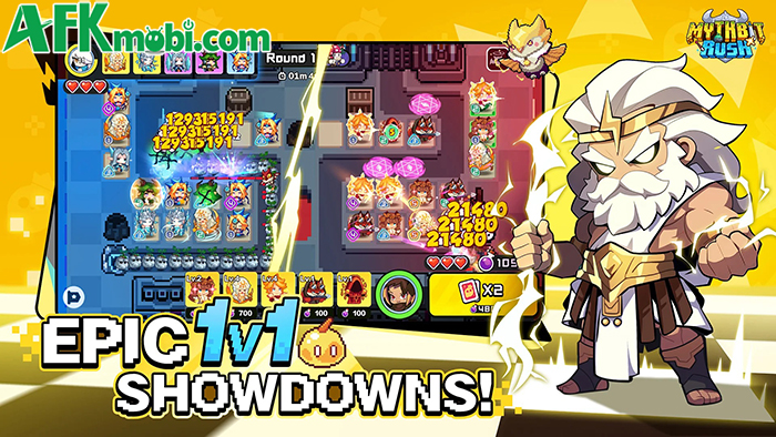 MythBit Rush game chiến thuật so tài phòng thủ với phong cách đồ họa đầy ngộ nghĩnh