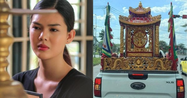 Diễn viên Ngọc Trinh nghẹn lòng đưa tiễn bố về nơi an nghỉ cuối cùng