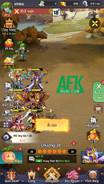 3Q Nghịch Chuyển Thời Không game idle thẻ tướng chủ đề Tam Quốc sắp ra tại Việt Nam