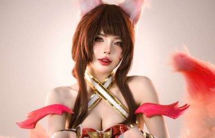 Mai Dora cosplay Ahri tung chiêu 
