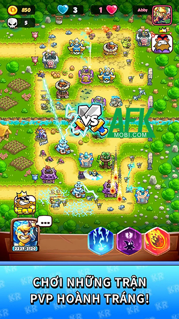 Kingdom Rush Battles game thủ tháp mới đến từ Ironhide Games mời bạn so tài phòng thủ 1v1