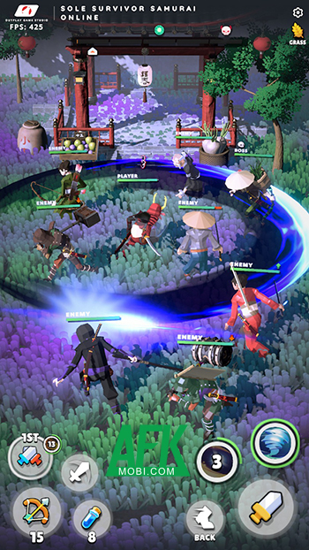 Điều khiển võ sĩ samurai chiến đấu trong game hành động Sole Survivor Samurai Online