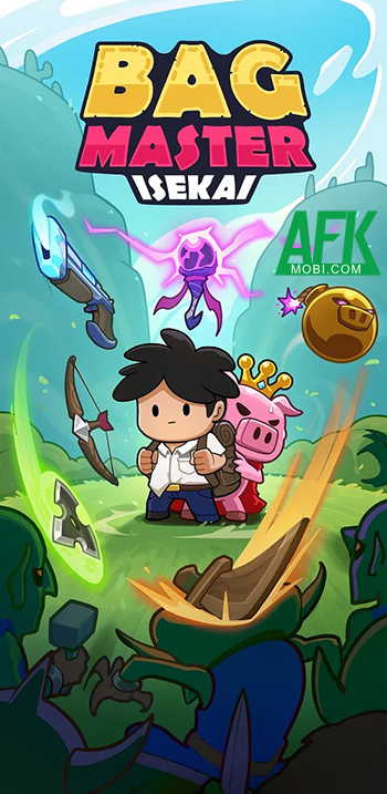 Xếp các trang bị vào balo để phòng thủ trước các đợt kẻ thù trong game BagMaster Isekai