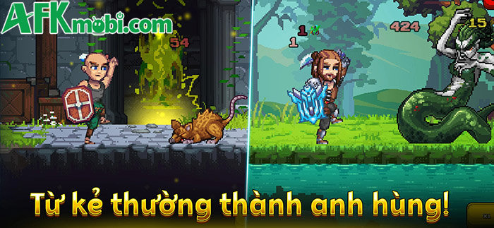 Khôi phục ngôi làng của bạn khi vào vai một thợ mỏ với game Miners Settlement: Idle RPG