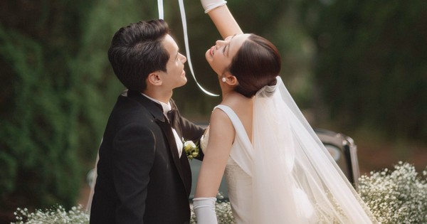 Ảnh cưới đẹp nhất showbiz Việt 2025: Cô dâu Á hậu quá xinh, chồng chủ tịch không chê vào đâu được!