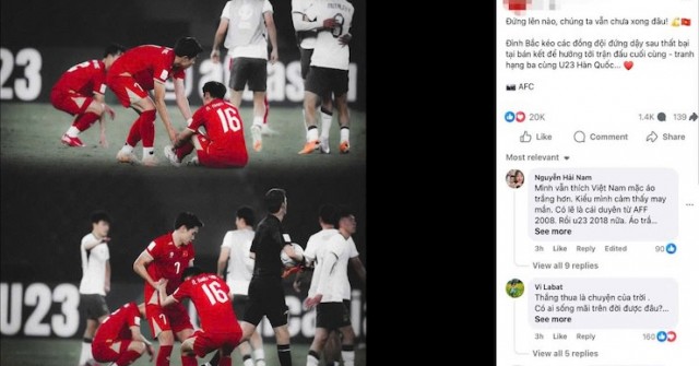 Hụt hẫng, nhưng dân mạng vẫn xuất khẩu thành thơ động viên U23 Việt Nam