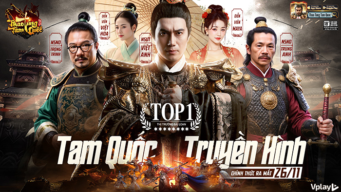 Thao Túng Tam Quốc – Vplay chính thức mở tải trước, tặng quà khủng và iPhone 16 Pro Max