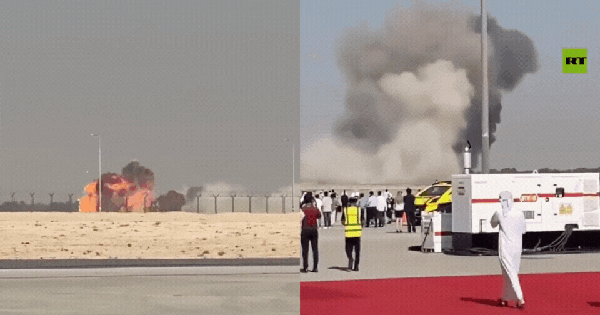 8 giây chết lặng khi máy bay chiến đấu rơi thẳng rồi phát nổ tại Triển lãm Hàng không Dubai, phi công thiệt mạng