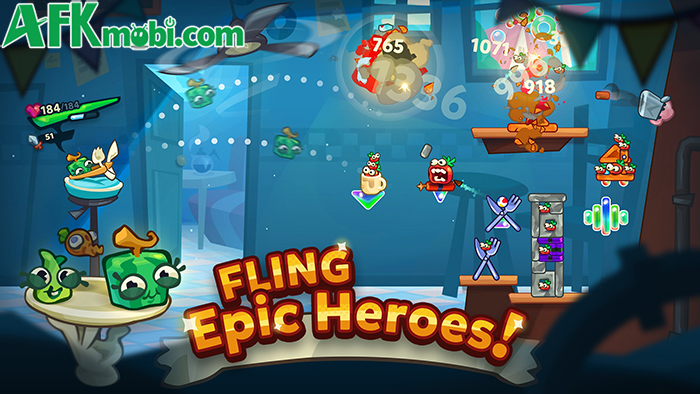 Bắn các rau củ quả, trái cây để tiêu diệt bọn cà chua trong game casual Splat! 2