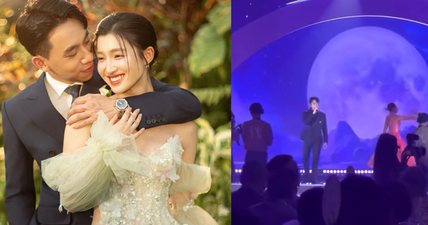 Clip siêu hiếm hé lộ không gian đám cưới Phương Nhi: 1 nam ca sĩ điển trai hát mừng, cô dâu chú rể đâu rồi?