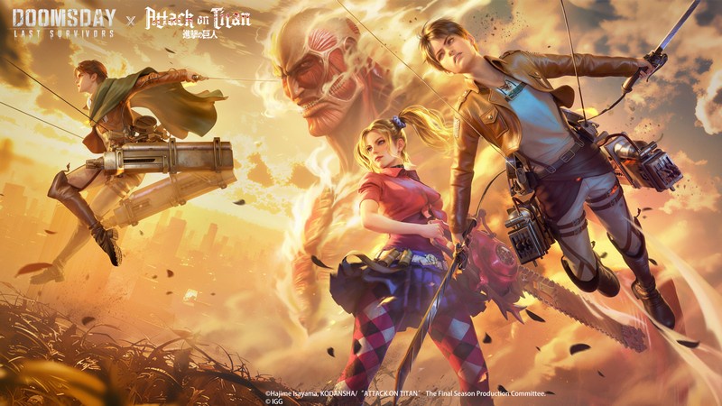 DOOMSDAY: LAST SURVIVORS bắt tay ATTACK ON TITAN – Cuộc chiến tận thế chưa từng có