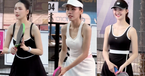 Tóm gọn Cẩm Ly tình tứ với Hà Kino, 1 mỹ nhân hở bạo khoe dáng hừng hực trên sân pickleball
