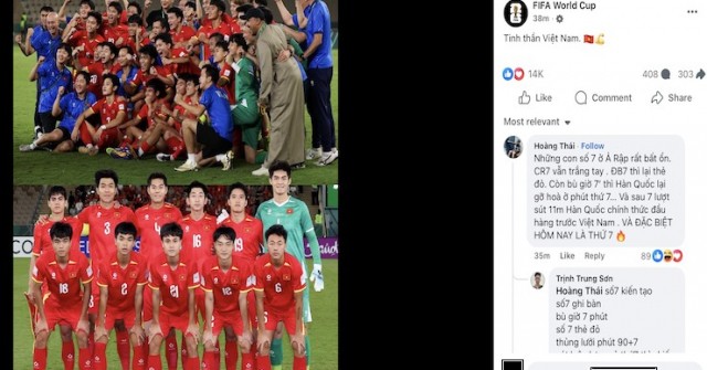 Fanpage FIFA World Cup khen ngợi tinh thần Việt Nam khi đánh bại U23 Hàn Quốc