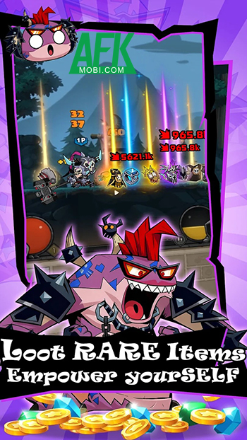 Bắt đầu cuộc hành trình cày cuốc vô tận trong game Lootfiend: Idle Dungeons