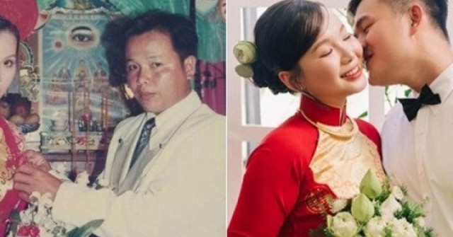 Cô dâu Tây Ninh có tên lạ mặc áo dài cưới của mẹ 23 năm trước, hai họ ngỡ ngàng