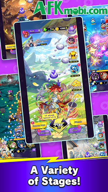 Bắn nhân vật anh hùng nảy tiêu diệt những con quái vật trong game STRIKE WORLD
