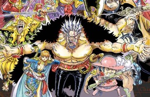 Bìa One Piece tập 114 quy tụ toàn huyền thoại God Valley nhưng lại 