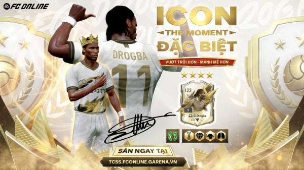 “VOI RỪNG” DIDIER DROGBA - SIÊU TIỀN ĐẠO CỦA THE BLUES CHÍNH THỨC ĐỔ BỘ FC ONLINE TRONG MÀU ÁO ICON THE MOMENT