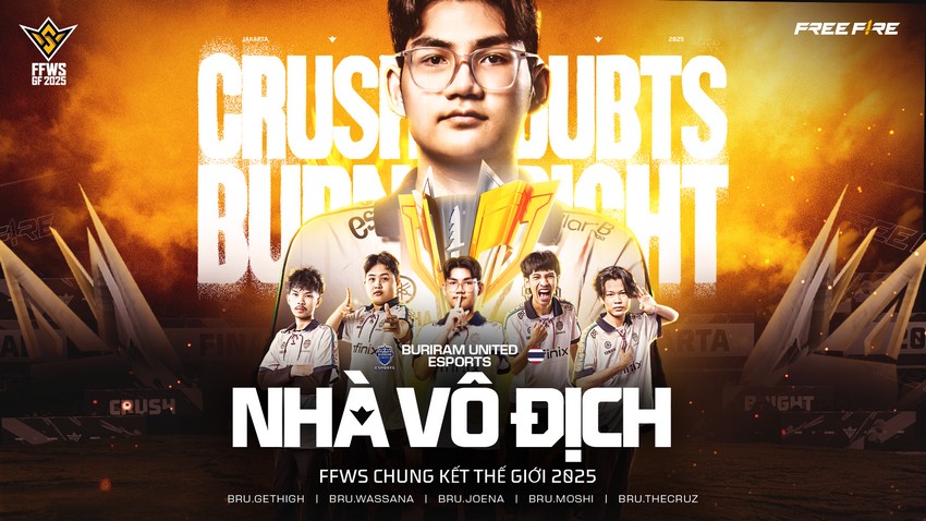 Buriram United Esports vô địch Chung Kết Thế Giới  Free Fire 2025