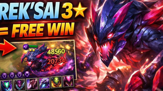 ĐTCL 16.1c: Hướng dẫn đội hình Rek’Sai reroll anti meta mới