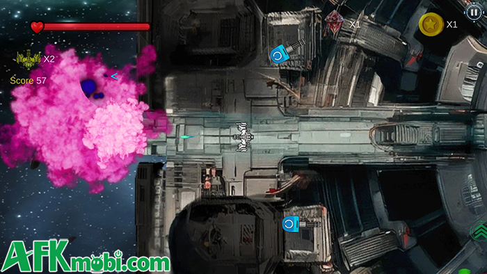 Điều khiển phi thuyền vũ trụ chiến đấu trong game hành động Astro Busters