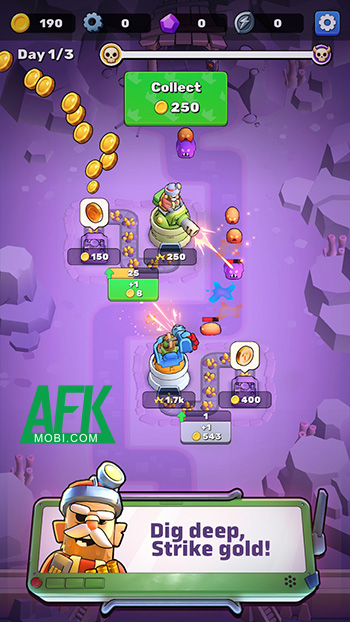 Vừa phòng thủ vừa khai thác tài nguyên trong game Greedy Defender: Idle Defense