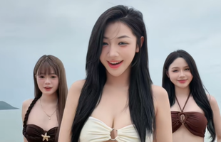 Cùng hội bạn thân xuất hiện giữa biển, Trần Hà Linh lại khiến vô số anh em game thủ điêu đứng