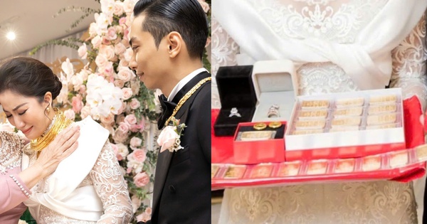 Hôn nhân của sao nữ Vbiz nhận 22 cây vàng trong đám cưới, trang sức kim cương cùng cả mâm tiền mặt