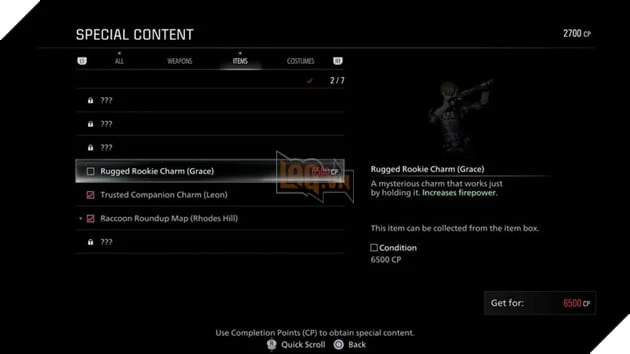 Hướng Dẫn Resident Evil Requiem: Tổng Hợp Các Charm Có Thể Lấy Được Và Công Dụng