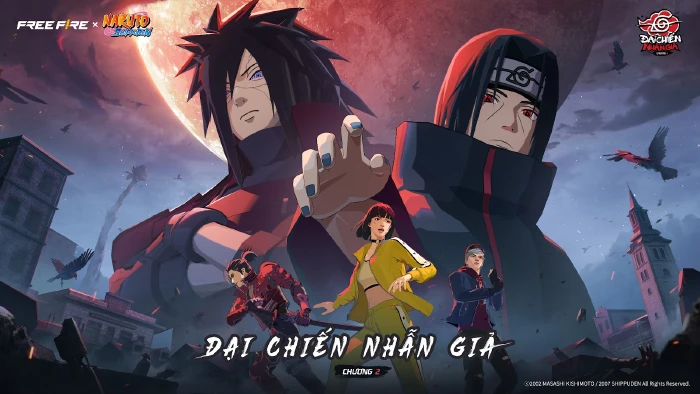 Cuộc chiến bùng nổ trở lại trong Free Fire x NARUTO SHIPPUDEN Chương 2: Đại chiến Nhẫn Giả Từ 30/7 đến 31/8 